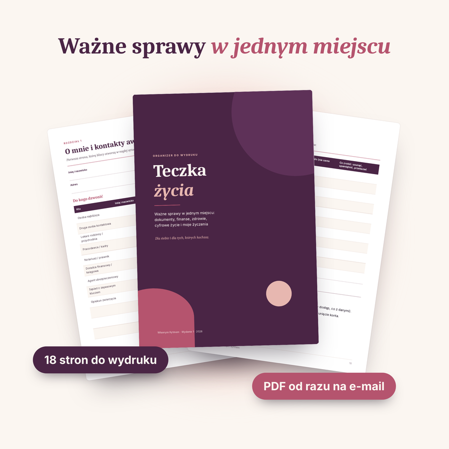 Teczka życia: ważne sprawy w jednym miejscu (PDF do wydruku)